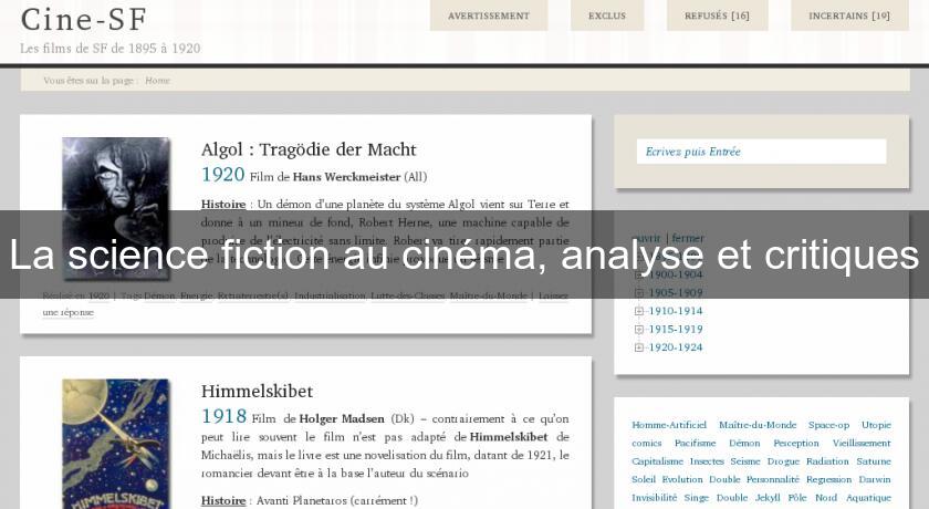 La science fiction au cinéma, analyse et critiques