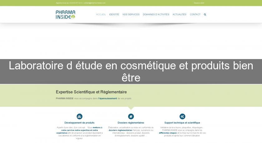 Laboratoire d'étude en cosmétique et produits bien être Laboratoire d'étude en cosmétique et produits bien être