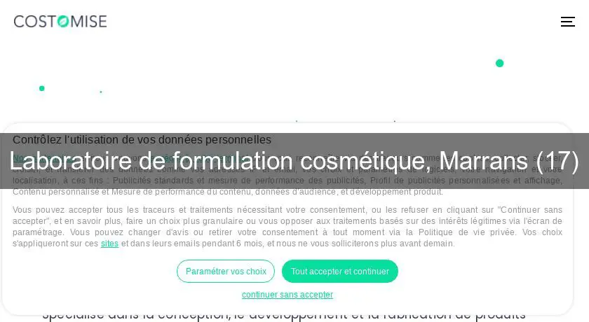 Laboratoire de formulation cosmétique, Marrans (17)