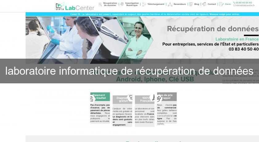 laboratoire informatique de récupération de données laboratoire informatique de récupération de données