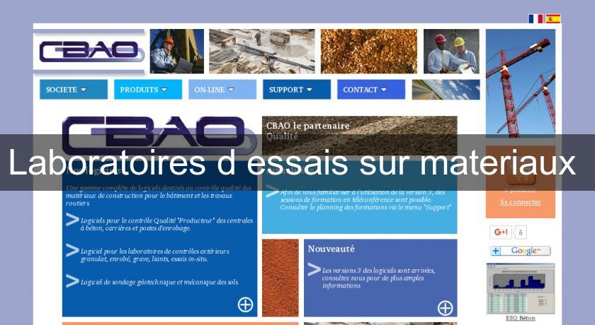 Laboratoires d'essais sur materiaux Laboratoires d'essais sur materiaux