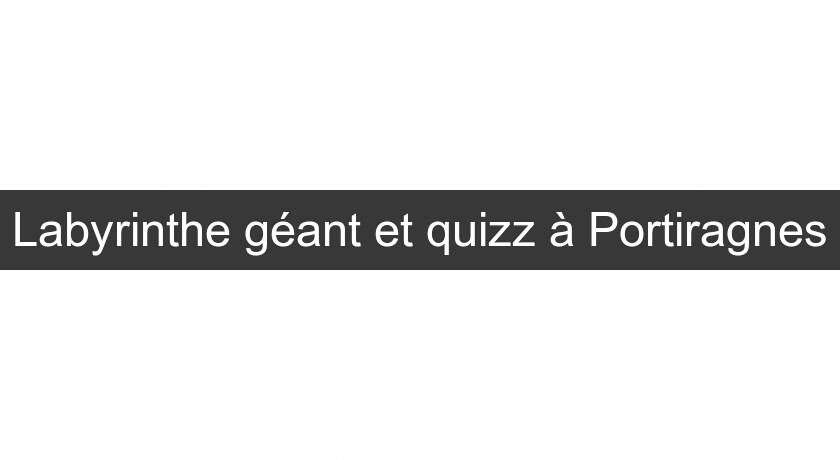 Labyrinthe géant et quizz à Portiragnes Labyrinthe géant et quizz à Portiragnes
