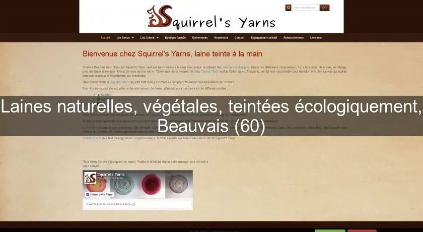 Laines naturelles, végétales, teintées écologiquement, Beauvais (60)