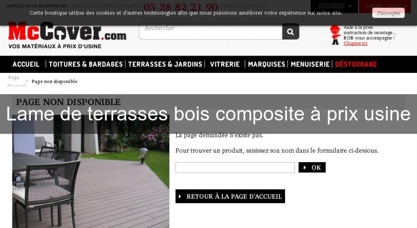 Lame de terrasses bois composite à prix usine Lame de terrasses bois composite à prix usine