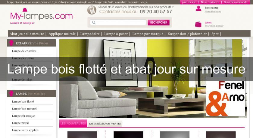 Lampe bois flotté et abat jour sur mesure Lampe bois flotté et abat jour sur mesure