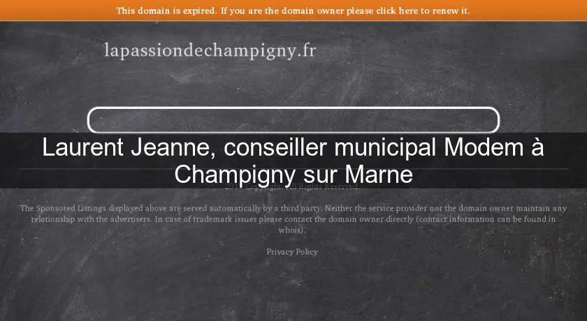 Laurent Jeanne, conseiller municipal Modem à Champigny sur Marne