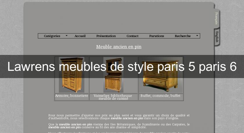 Lawrens meubles de style paris 5 paris 6 Lawrens meubles de style paris 5 paris 6