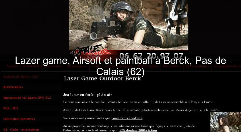 Lazer game, Airsoft et paintball à Berck, Pas de Calais (62)