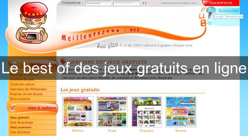 Le best of des jeux gratuits en ligne Le best of des jeux gratuits en ligne