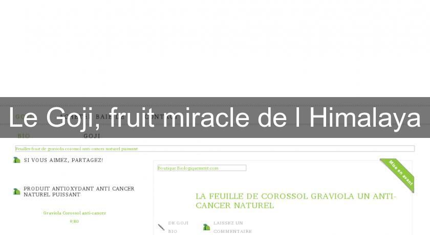 Le Goji, fruit miracle de l'Himalaya Le Goji, fruit miracle de l'Himalaya