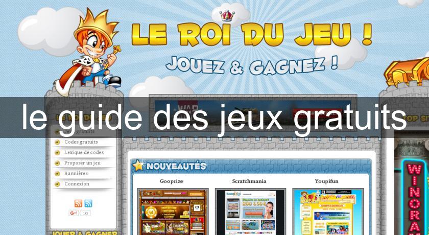 le guide des jeux gratuits