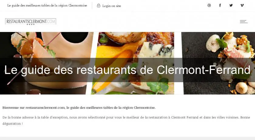 Le guide des restaurants de Clermont-Ferrand