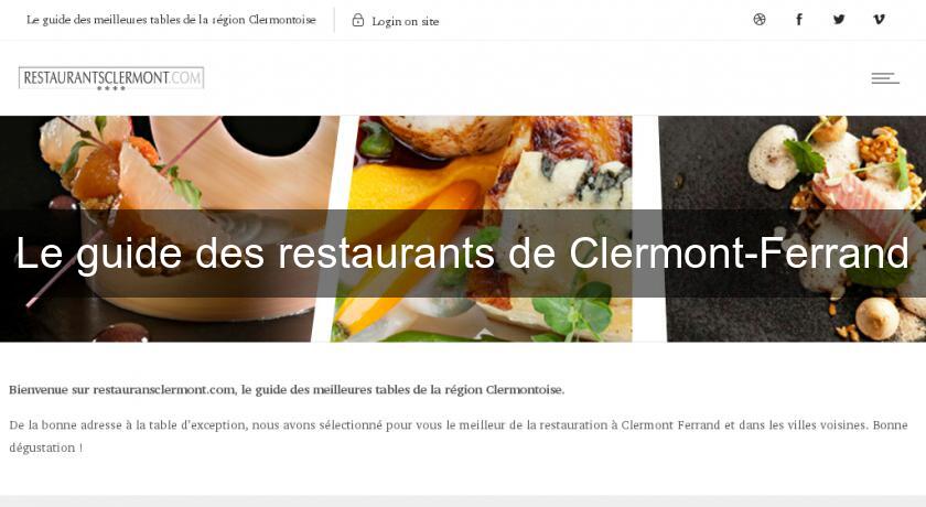 Le guide des restaurants de Clermont-Ferrand