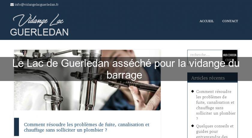 Le Lac de Guerledan asséché pour la vidange du barrage Le Lac de Guerledan asséché pour la vidange du barrage