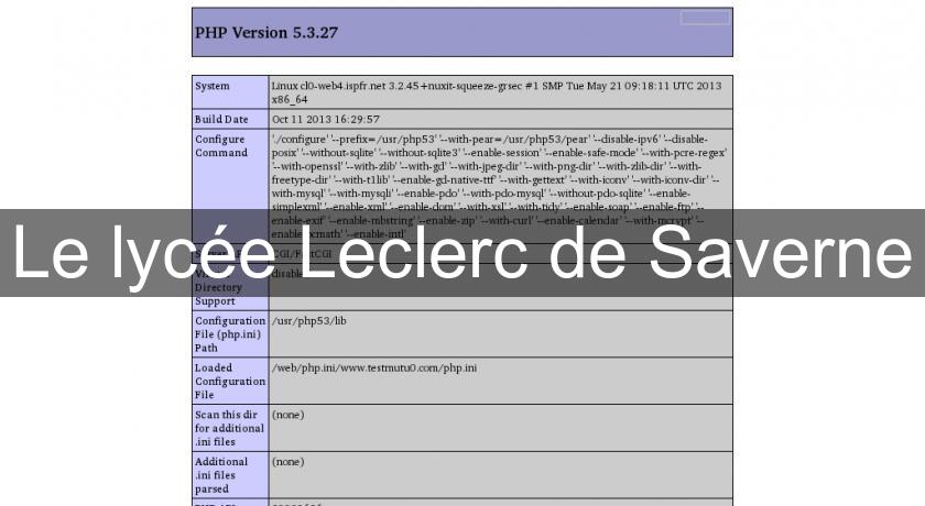 Le lycée Leclerc de Saverne Le lycée Leclerc de Saverne