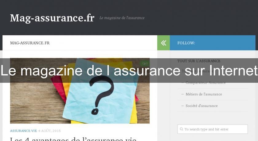 Le magazine de l'assurance sur Internet