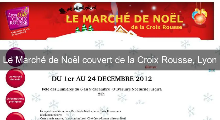 Le Marché de Noël couvert de la Croix Rousse, Lyon