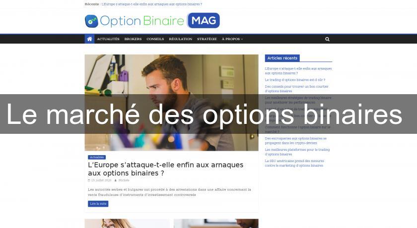 Le marché des options binaires Le marché des options binaires