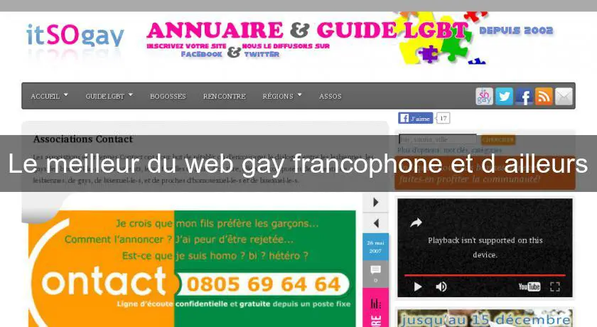 Le meilleur du web gay francophone et d'ailleurs