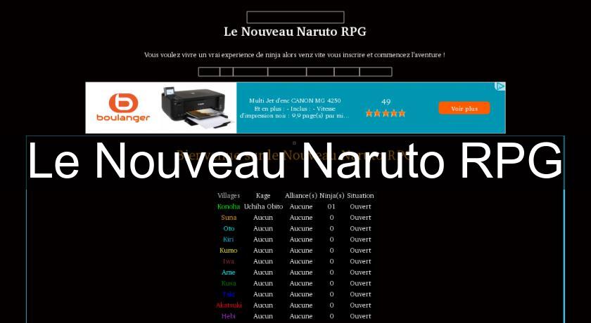 Le Nouveau Naruto RPG Le Nouveau Naruto RPG