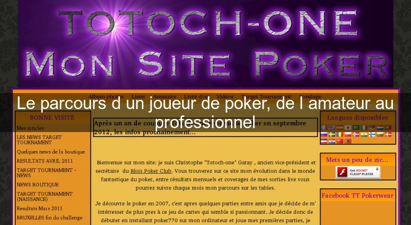 Le parcours d'un joueur de poker, de l'amateur au professionnel