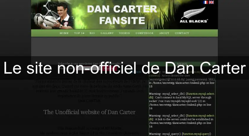 Le site non-officiel de Dan Carter