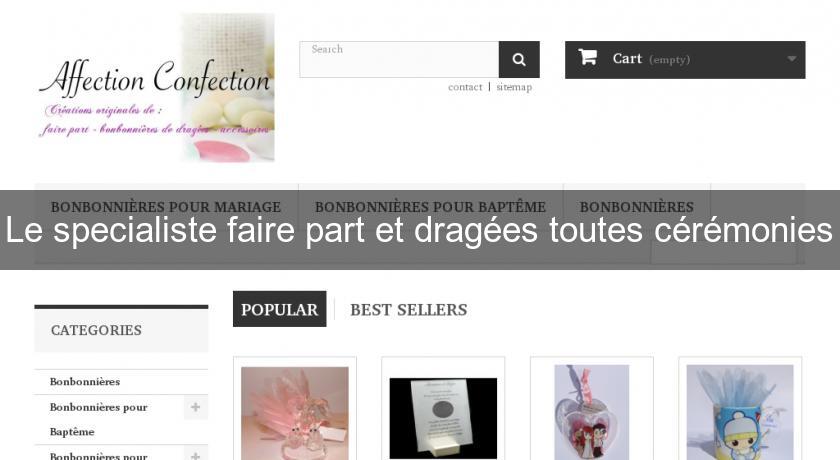 Le specialiste faire part et dragées toutes cérémonies Le specialiste faire part et dragées toutes cérémonies