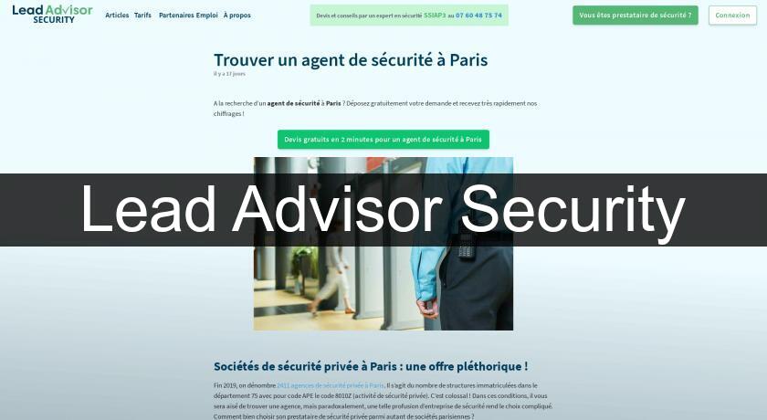 Lead Advisor Security Lead Advisor Security