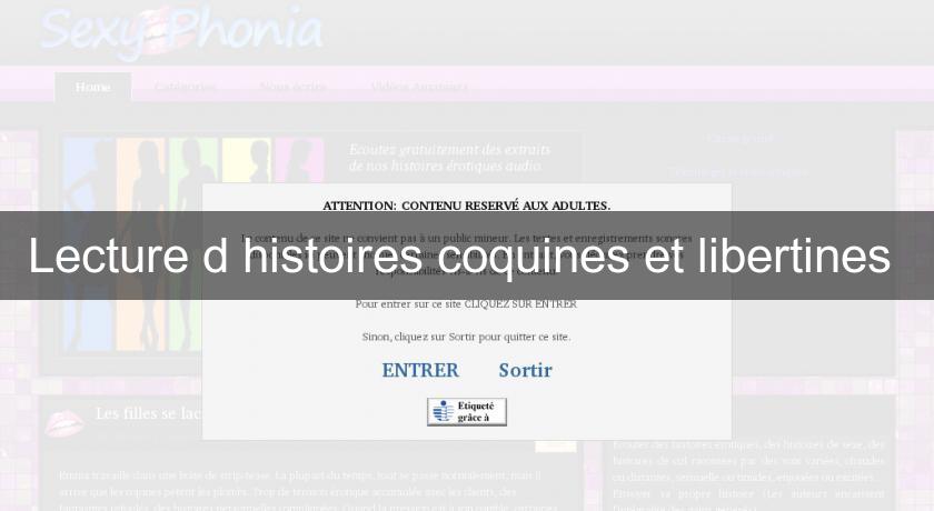 Lecture d'histoires coquines et libertines Lecture d'histoires coquines et libertines