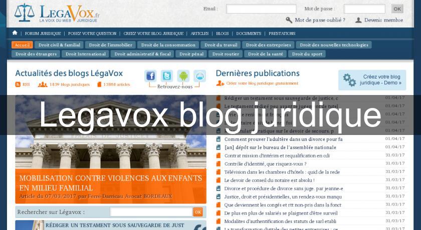 Legavox blog juridique Legavox blog juridique