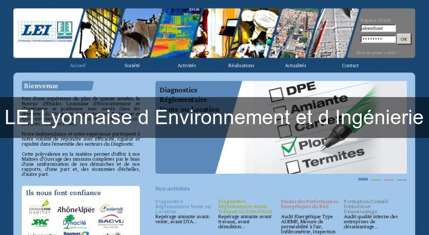 LEI Lyonnaise d'Environnement et d'Ingénierie LEI Lyonnaise d'Environnement et d'Ingénierie