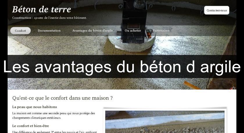 Les avantages du béton d'argile