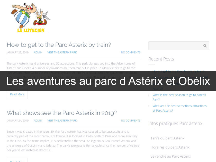 Les aventures au parc d'Astérix et Obélix Les aventures au parc d'Astérix et Obélix