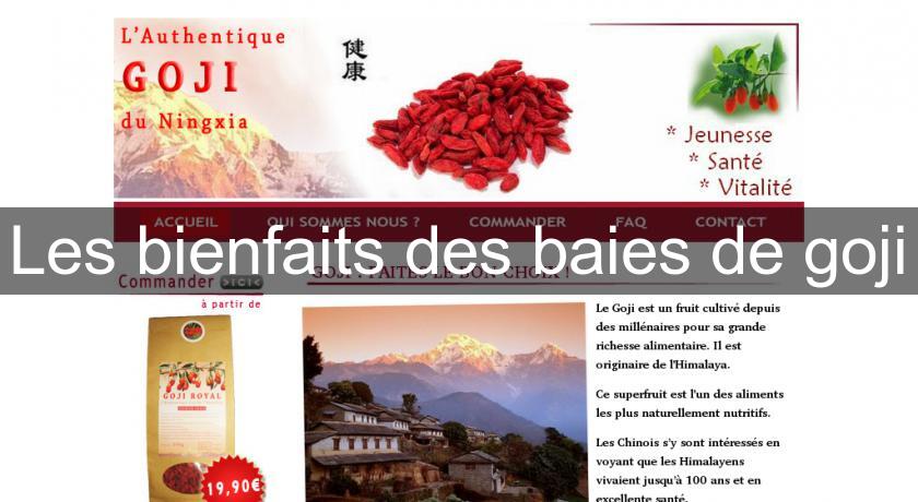 Les bienfaits des baies de goji Les bienfaits des baies de goji