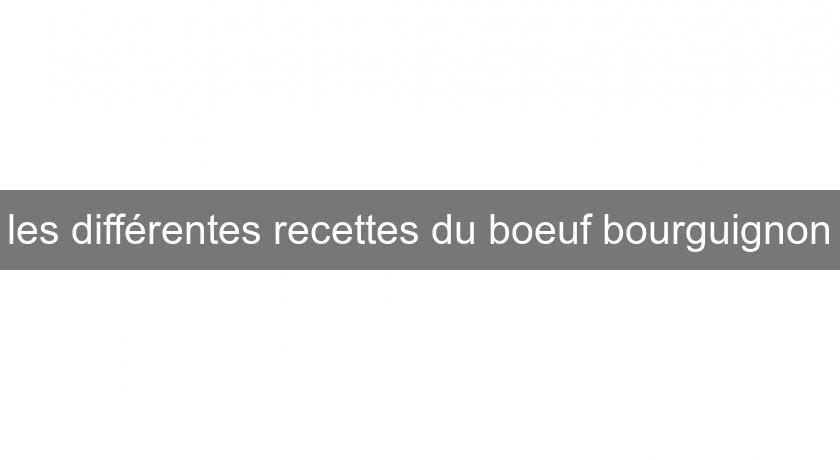 les différentes recettes du boeuf bourguignon les différentes recettes du boeuf bourguignon