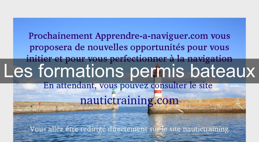 Les formations permis bateaux