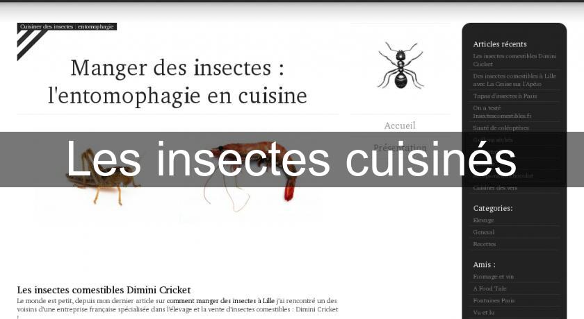 Les insectes cuisinés Les insectes cuisinés