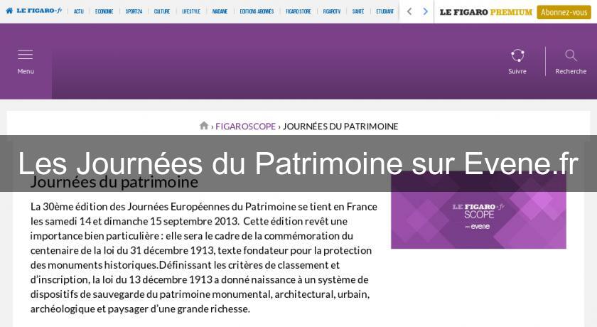 Les Journées du Patrimoine sur Evene.fr Les Journées du Patrimoine sur Evene.fr