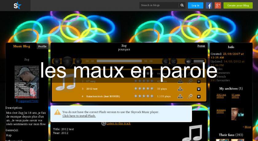 les maux en parole les maux en parole