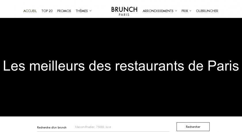 Les meilleurs des restaurants de Paris Les meilleurs des restaurants de Paris