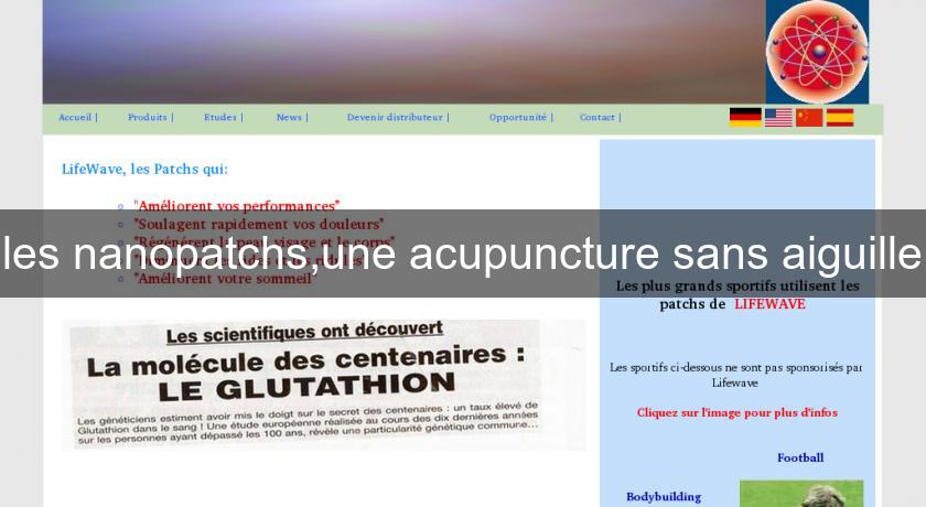 les nanopatchs,une acupuncture sans aiguille