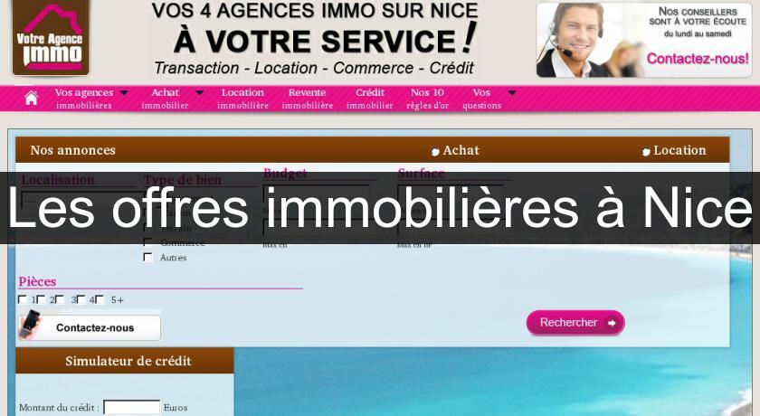 Les offres immobilières à Nice