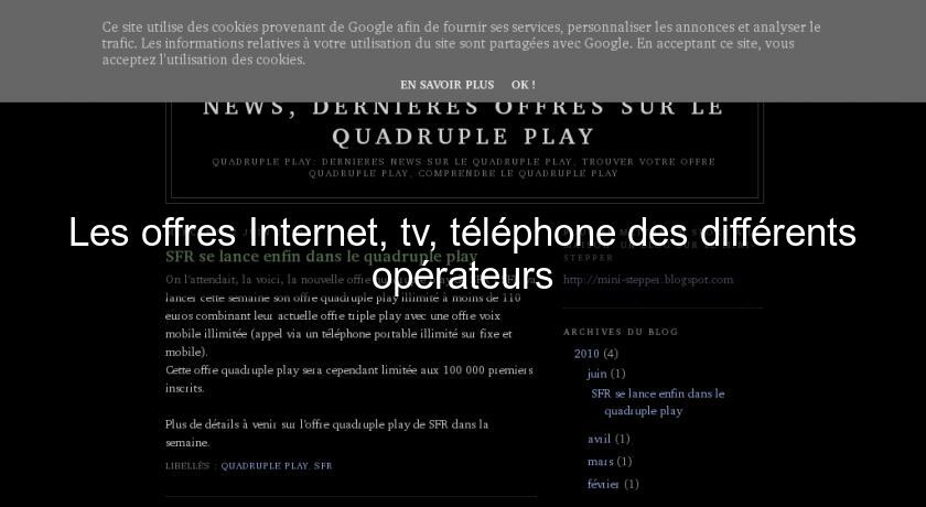 Les offres Internet, tv, téléphone des différents opérateurs Les offres Internet, tv, téléphone des différents opérateurs
