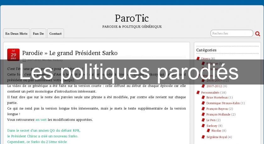 Les politiques parodiés 