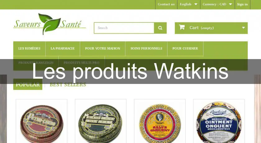 Les produits Watkins