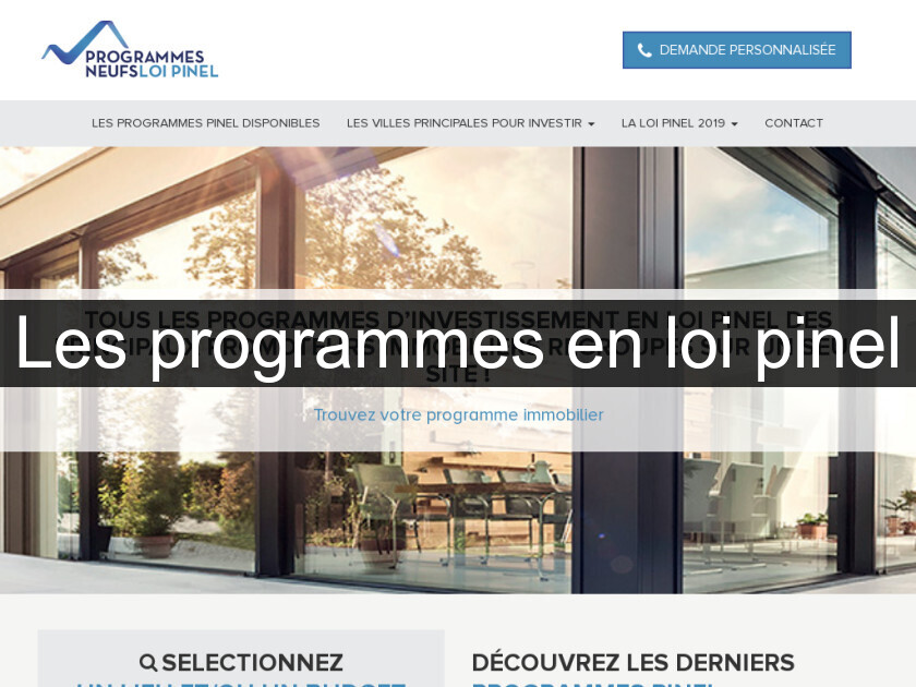 Les programmes en loi pinel Les programmes en loi pinel