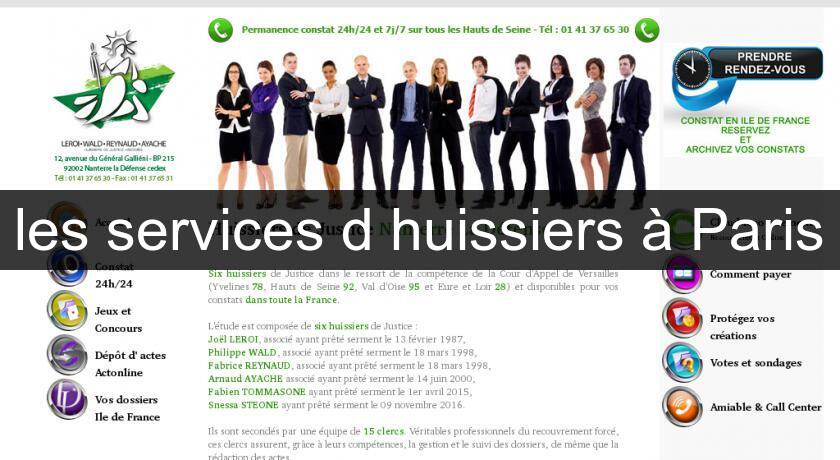 les services d'huissiers à Paris les services d'huissiers à Paris