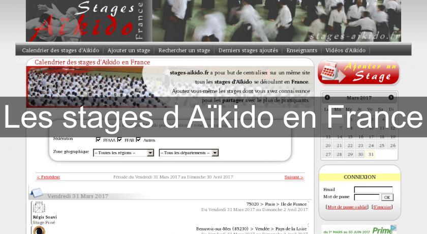 Les stages d'Aïkido en France Les stages d'Aïkido en France