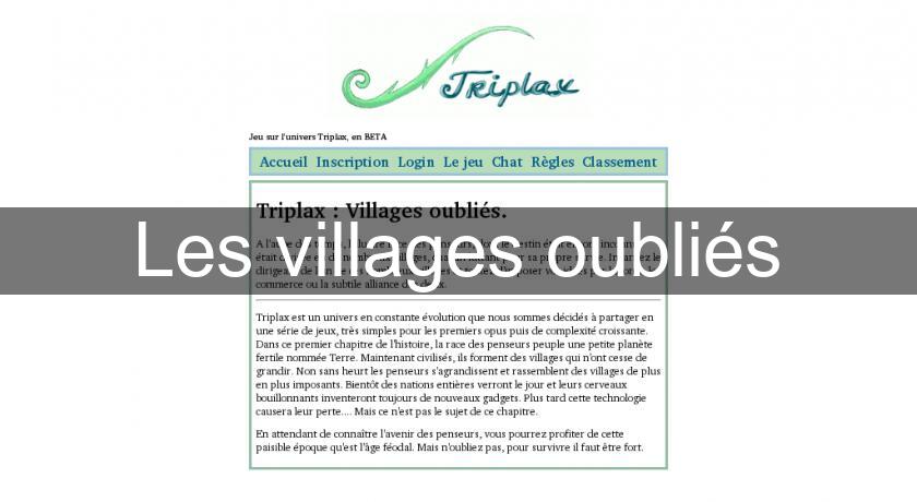 Les villages oubliés