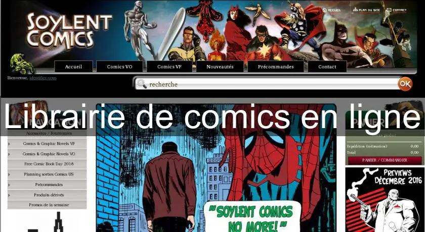 Librairie de comics en ligne